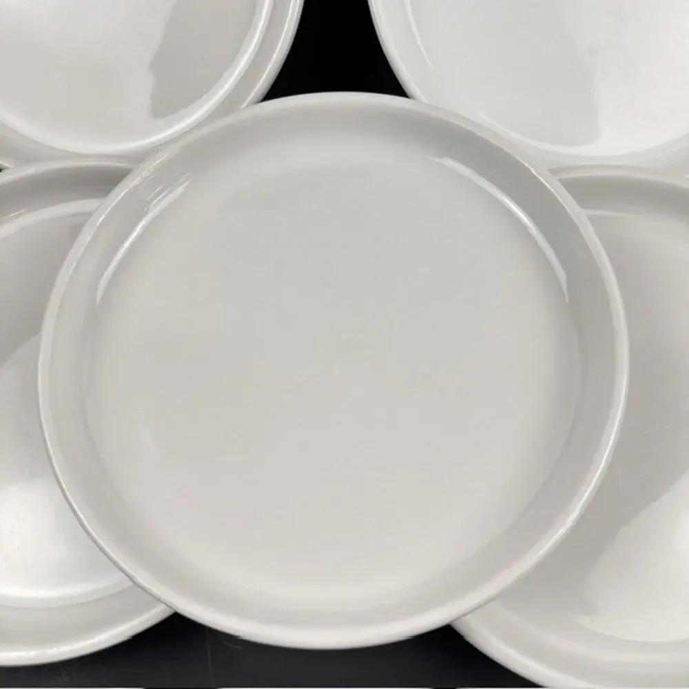 Crate and Barrel Cafeware II Salad Plate White Porcelain 8 1/4